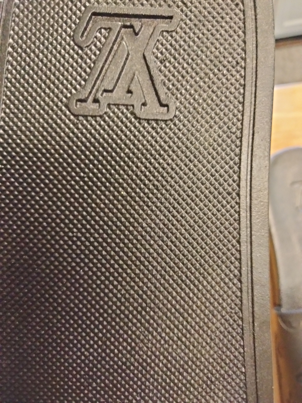 Black Monogram Slide Sandals - Picture 3 of 4